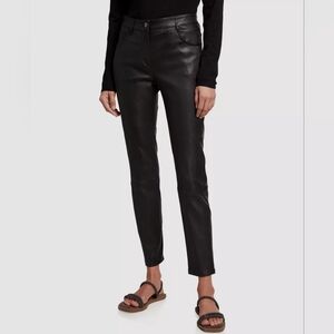 Brunello Cucinelli Slim-fit Leather Trousers